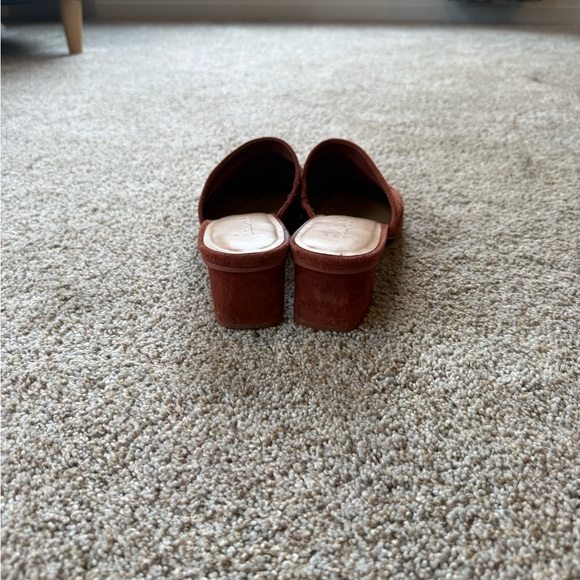 Splendid (Ever Eve) Brown Suede Block Heel Mules Size 9 - Picture 3 of 3